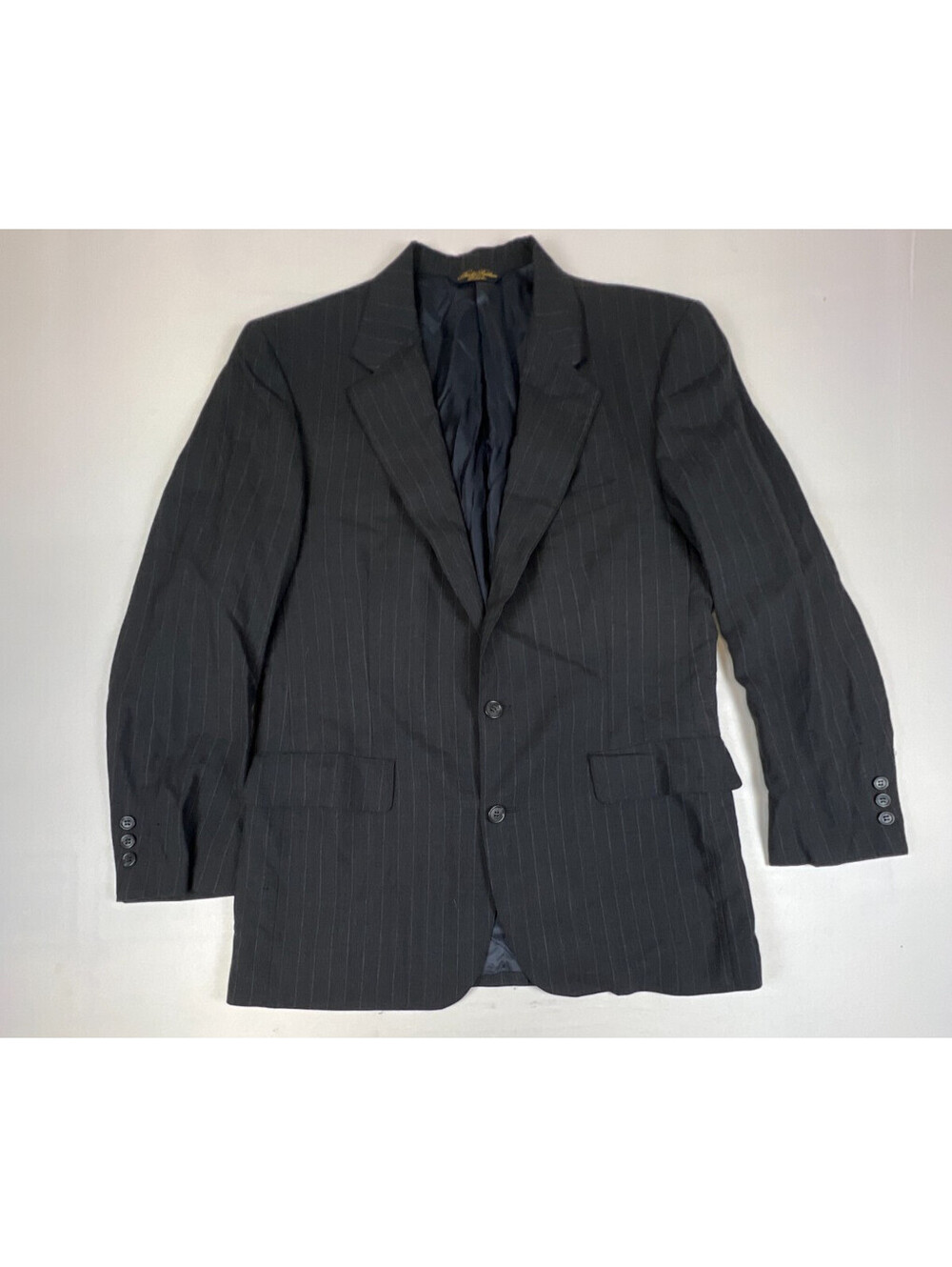 Vintage Brooks Brothers Brooksease Pinstripe Wool Suit Jacket Blazer Gray 39R